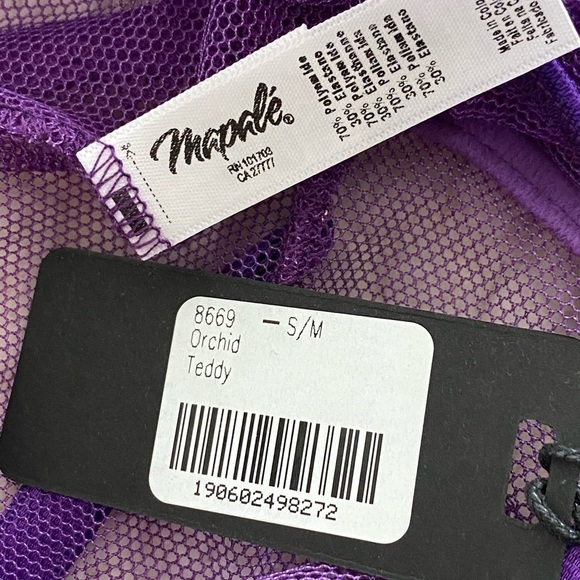 Mapale Mesh Underwire Teddy in
Orchid New Size S/M - Picture 7 of 7